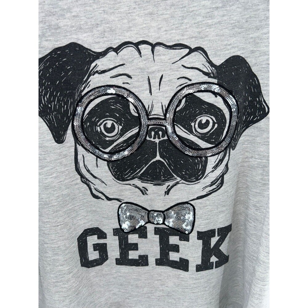 Women's Only Our Story Gray Geeked Graffic Sweatshirt Size L - Picture 4 of 8